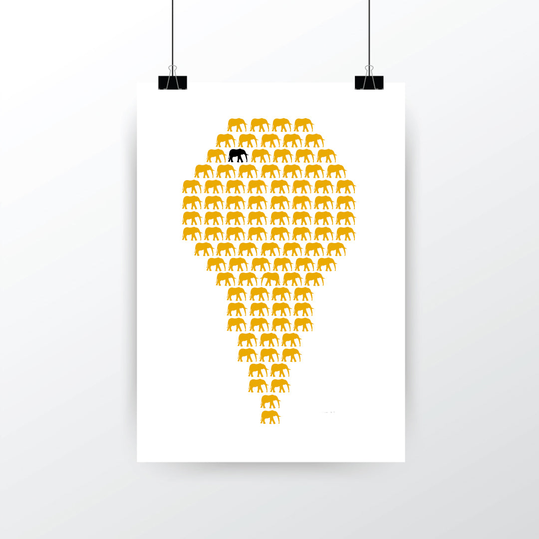 'Herd of Hope' Limited Edition Artwork - Gold