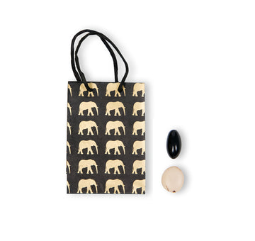 Black & Gold Elephant Conservation Gift Bag