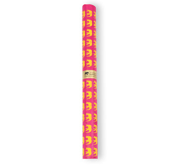 Hot Pink & Yellow Elephant Gift Wrap