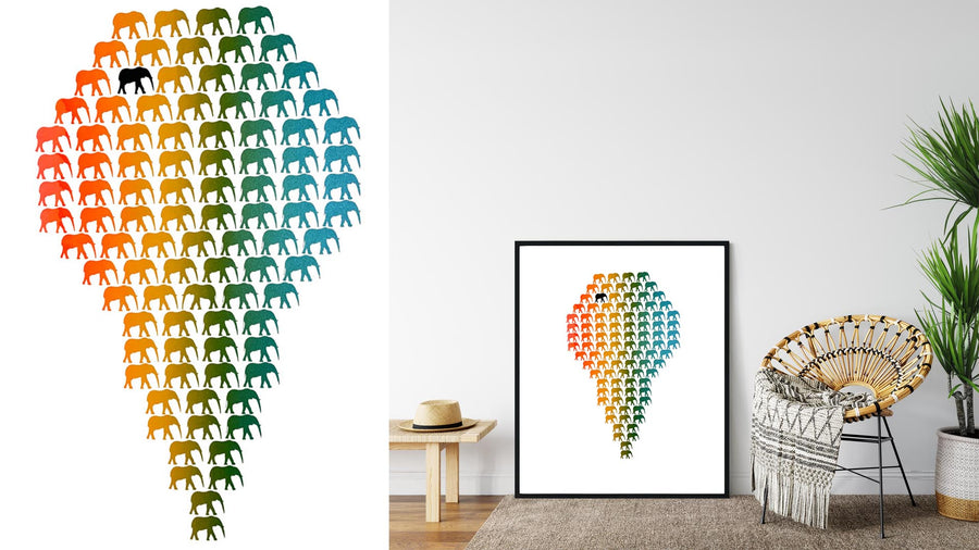'Herd of Hope' Limited Edition Artwork - Multicoloured
