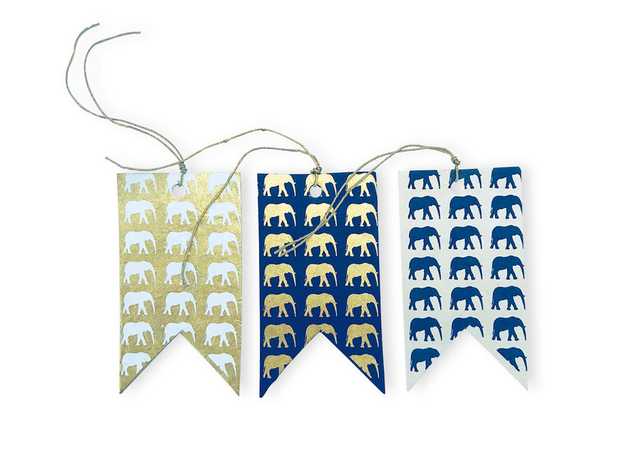 Monochrome Elephant Conservation Gift Tags